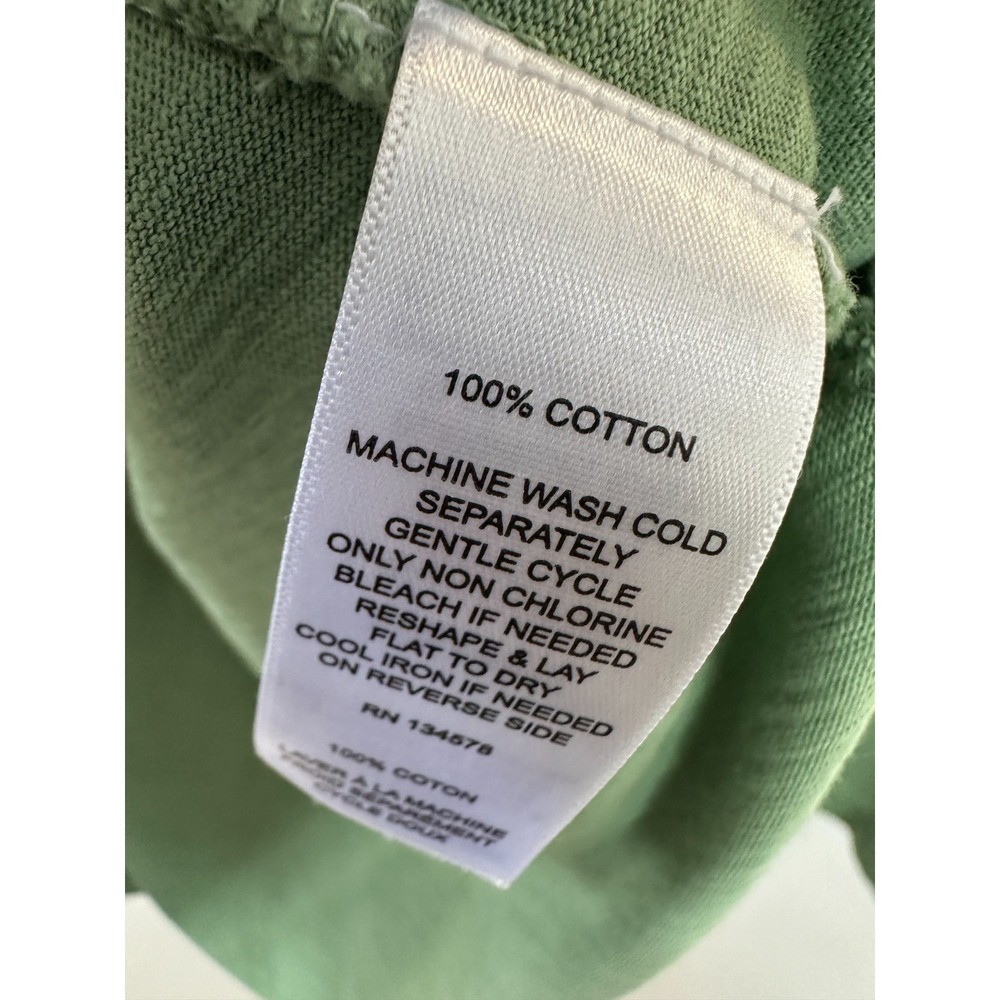 NEW Vineyard Vines Green Slub Whale Dot Curved Hem Hoodie Tee Medium Cotton Top - Picture 11 of 16